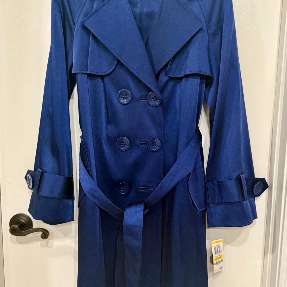 Stylish Blue Trench Coat